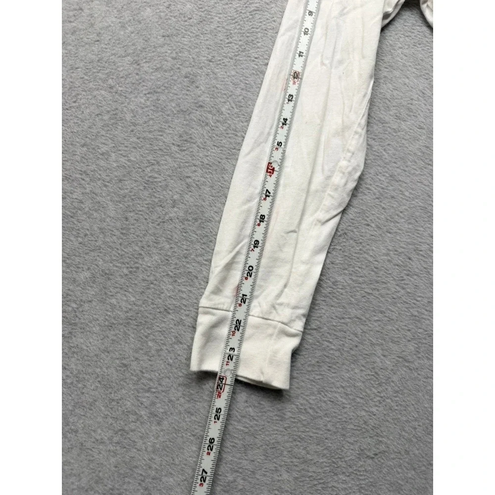 Polo Ralph Lauren Mens White Long Sleeve Arched Logo American Flag T-Shirt M
